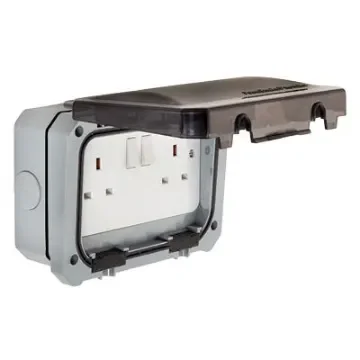Powerbreaker PSKT2G Grey Plug Socket, Type G - British, Indoor, Outdoor Use product image