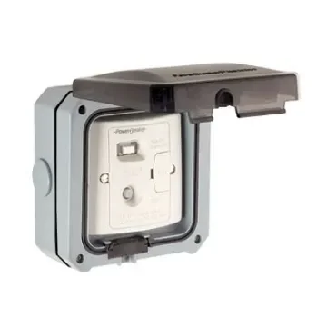Powerbreaker PSPRCD1G Grey Plug Socket, Type G - British, Indoor, Outdoor Use product image