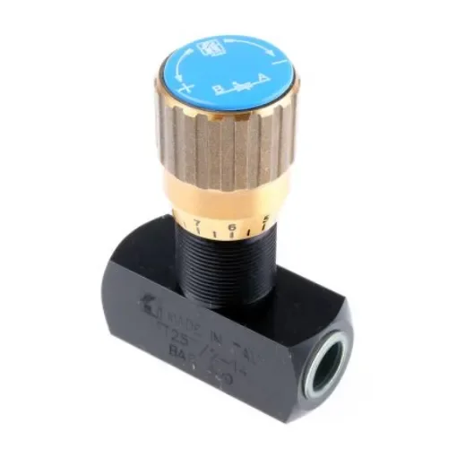 RS PRO Inline Mounting Hydraulic Flow Control Valve, G 1/4, 400bar, 25L/min - 3907673 product image