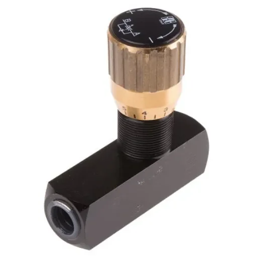 RS PRO Inline Mounting Hydraulic Flow Control Valve, G 1/4, 13.5L/min - 3907730 product image