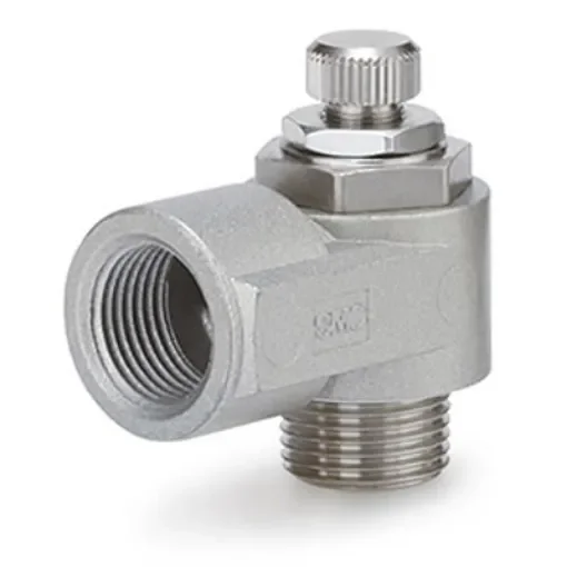 SMC EAS Series Threaded Pneumatic Silencer & Exhaust Restrictor Function Fitting, R 1/2 Inlet Port, 4mm Tube Inlet - EAS4200-F04-S product image