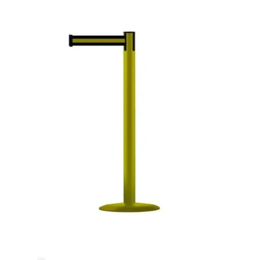 Tensator Black & Yellow Steel Retractable Barrier, 2.3m, Yellow Tape - 889U-35-S4 product image
