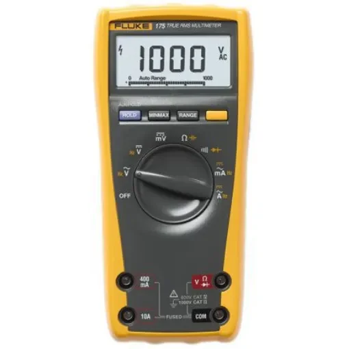 Fluke 175 Handheld Digital Multimeter, True RMS, 10A ac Max, 10A dc Max, 1000V ac Max - FLUKE 175 product image