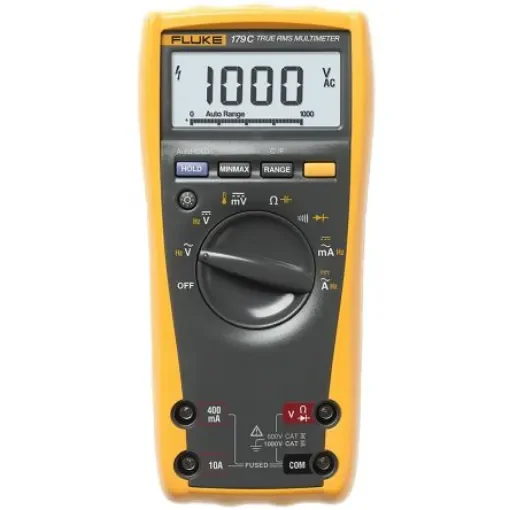 Fluke 179 Handheld Digital Multimeter, True RMS, 10A ac Max, 10A dc Max, 1000V ac Max - FLUKE 179 product image