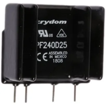 Sensata Crydom PF Series Solid State Relay, 25 A rms Load, PCB Mount, 280 V rms Load, 15 V Control - PF240D25 product image