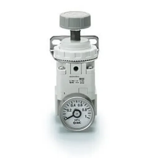 SMC G 1/8 Pneumatic Regulator - 0.01MPa to 0.4MPa, 1MPa max. input, IR1210-F01-A product image