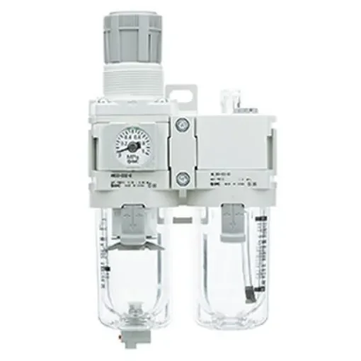 SMC G 3/8 Filter Regulator Lubricator, Auto Drain, 5µm Filtration Size - - AC30A-F03-D product image