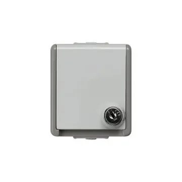 Siemens DELTA Grey 1 Gang Plug Socket, 16A, Type F - German Schuko, Outdoor Use - 5UB4714 product image