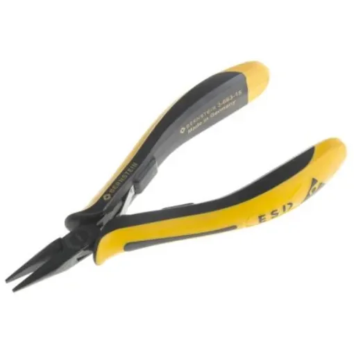 Bernstein Long Nose Pliers, 130 mm Overall, Straight Tip, ESD - 3-683-15 product image