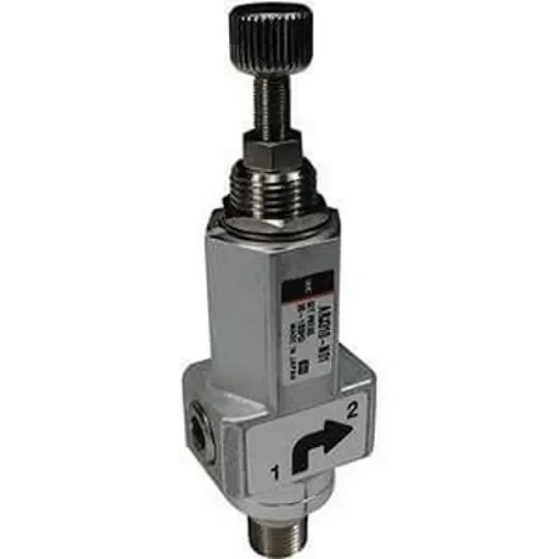 SMC M5 x 0.8, Rc 1/8 Pneumatic Regulator - 0.2MPa to 0.7MPa, 0.8MPa max. input, ARJ310-01BG product image