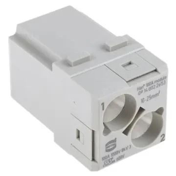 HARTING Heavy Duty Power Connector Module, Male, Han-Modular Series, 2 Contacts - 09140022653 product image