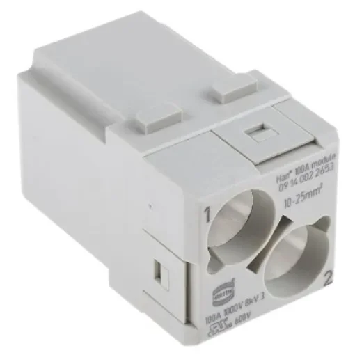 HARTING Heavy Duty Power Connector Module, Male, Han-Modular Series, 2 Contacts - 09140022653 product image
