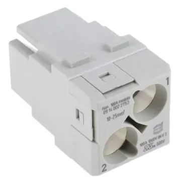 HARTING Heavy Duty Power Connector Module, 100A, Female, Han-Modular Series, 2 Contacts - 09140022753 product image