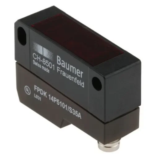 Baumer Retroreflective Photoelectric Sensor, Block Sensor, 7.2 m Detection Range - FPDK 14P5101/S35A product image