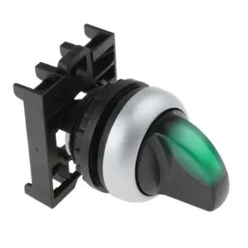 Eaton RMQ Titan Series 2 Position Selector Switch Head, 22mm Cutout, Green Handle - 78635875 M22-WRLK-G+M22-A product image