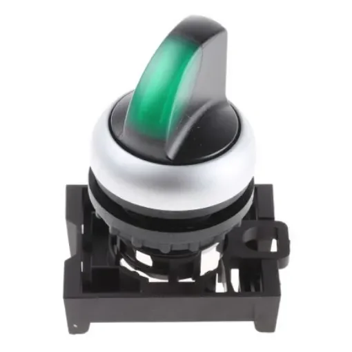Eaton RMQ Titan Series 3 Position Selector Switch Head, 22mm Cutout, Green Handle - 78635885 M22-WRLK3-G+M22-A product image