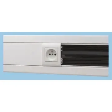 Planet-Wattohm Logix White Dado Trunking - Closed Slot, W130 mm x D50mm, L2m, PVC - 48006 product image