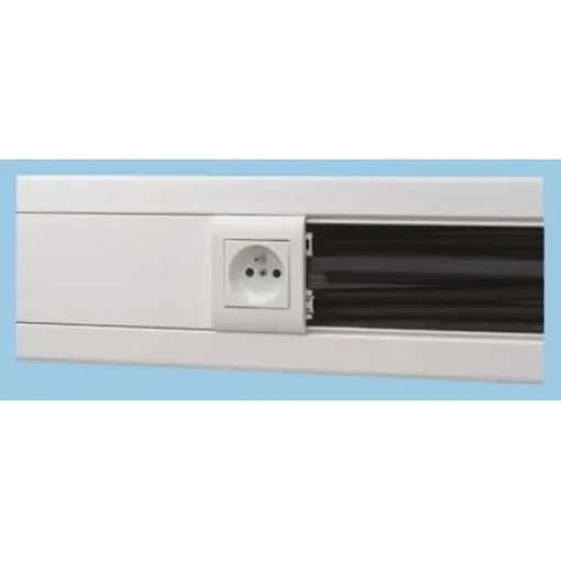 Planet-Wattohm Logix White Dado Trunking - Closed Slot, W130 mm x D50mm, L2m, PVC - 48006 product image