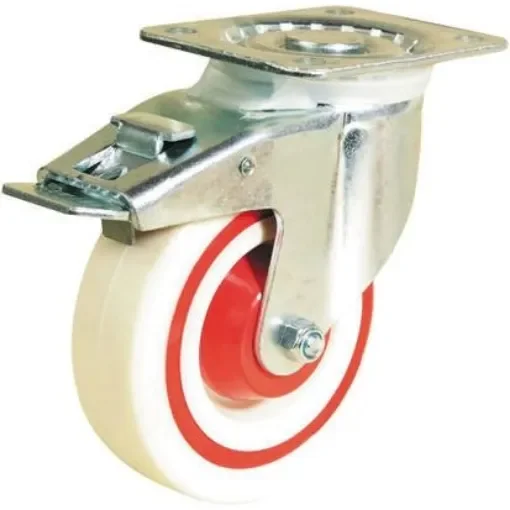 Guitel Hervieu Braked Swivel Castor Wheel, 200kg Capacity, 125mm Wheel - 374966 product image