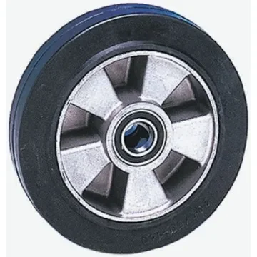 Guitel Hervieu Black, Grey Rubber Abrasion Resistant, Impact Resistant, Low Starting Resistance Trolley Wheel, 400kg - 55-511-200B20 product image