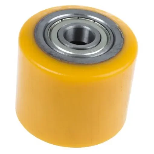Guitel Hervieu Grey, Yellow Polyurethane Abrasion Resistant Trolley Wheel, 600kg - 23-070-082B20 product image