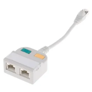 RS PRO 2-Port RJ45 T-Adapter, Cat5, Shielded - 4009023 product image