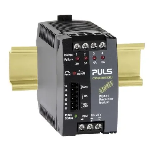 PULS Electronic Circuit Breaker 18A 24V PISA11, 4 channels , Wall Mount - PISA11.203206 product image