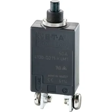 ETA Thermal Circuit Breaker - 4130  Single Pole 240V Voltage Rating Panel Mount, 50A Current Rating - 4130-G211-K4M1-50A product image