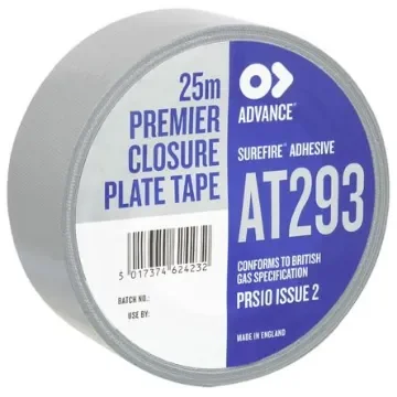 Advance Tapes Closure Plate Tape AT293 Cloth Tape, 25m x 50mm, Silver, Gloss Finish product image