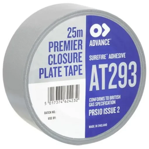 Advance Tapes Closure Plate Tape AT293 Cloth Tape, 25m x 50mm, Silver, Gloss Finish product image