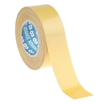 Advance Tapes AT305 Transparent Double Sided Cloth Tape, 0.34mm Thick, 7.8 N/cm, Cloth Backing, 50mm x 25m product image