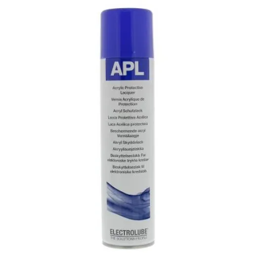 Electrolube Transparent Acrylic Resin Conformal Coating, 400 ml Aerosol, -55°C min, +125°C max - APL400H product image