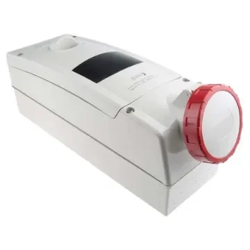 Scame, ADVANCE 2 IP67 Yellow Wall Mount 3P + N + E RCD Industrial Power Connector Socket, Rated At 32A, 415 V - 568.3287-RW product image