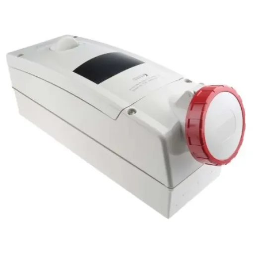 Scame, ADVANCE 2 IP67 Yellow Wall Mount 3P + N + E RCD Industrial Power Connector Socket, Rated At 32A, 415 V - 568.3287-RW product image