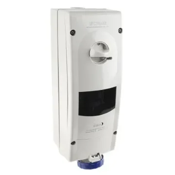 Scame, ADVANCE 2 IP67 Blue Wall Mount 2P + E RCD Industrial Power Connector Socket, Rated At 16A, 230 V - 568.1683-RW product image