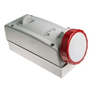 Scame Switchable IP67 Industrial Interlock Socket 3PN+E, Earthing Position 6h, 32A, 415 V - 561.3287 product image