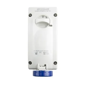Scame Switchable IP67 Industrial Interlock Socket 2P+E, Earthing Position 6h, 16A, 250 V - 561.1683 product image