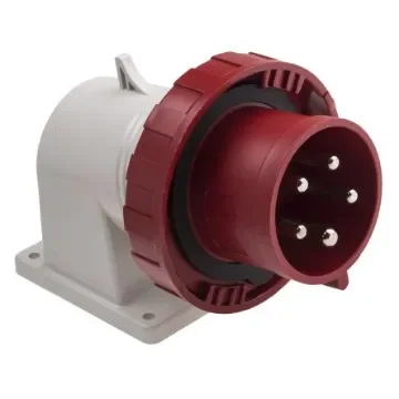 Scame IP66, IP67 Red Wall Mount 3P + N + E Right Angle Industrial Power Plug, Rated At 32A, 415 V - 247.3297 product image