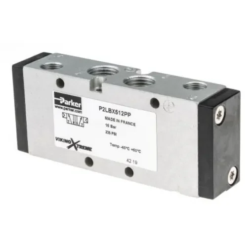 Parker 5/2 Pneumatic Solenoid Valve - Pilot/Pilot G 1/4 Viking Xtreme Series - P2LBX512PP product image