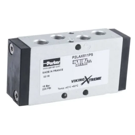 Parker 5/2 Pneumatic Solenoid Valve - Pilot/Spring G 1/8 Viking Xtreme Series - P2LAX511PS product image