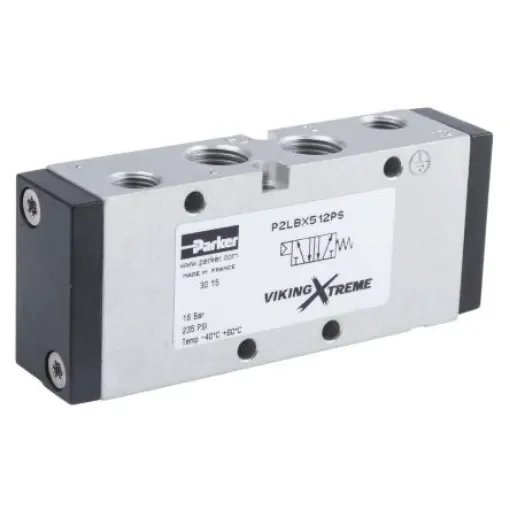 Parker 5/2 Pneumatic Solenoid Valve - Pilot/Spring G 1/4 Viking Xtreme Series - P2LBX512PS product image