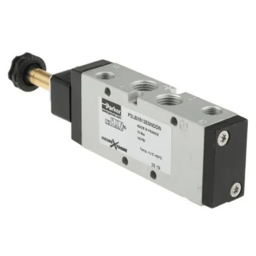 Parker 5/2 Pneumatic Solenoid Valve - Solenoid/Spring G 1/4 Viking Xtreme Series - P2LBX512ESNDDN product image