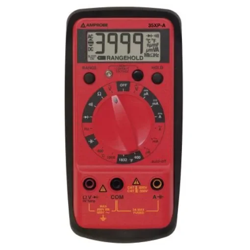 Amprobe 35XPA Handheld Digital Multimeter, 2A ac Max, 2A dc Max, 600V ac Max - 35XP-A product image