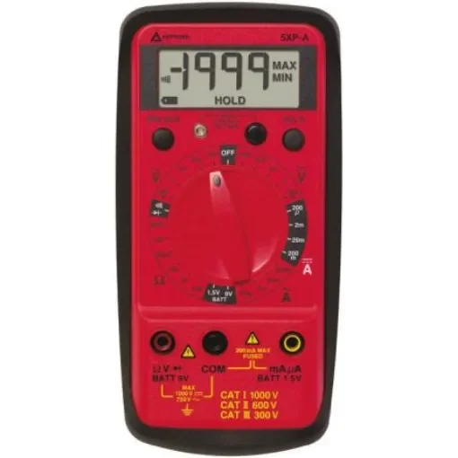 Amprobe 5XPA Handheld Digital Multimeter, 200mA ac Max, 200mA dc Max, 600V ac Max - 5XP-A product image