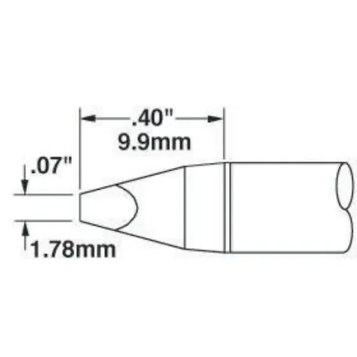 Metcal SSC 1.78 mm Chisel Soldering Iron Tip for use with MFR-H6-SSC, SP-HC1 - SSC-737A product image