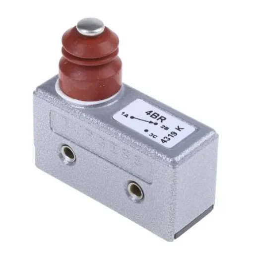 Saia-Burgess Plunger Micro Switch, Screw Terminal, 15 A @ 250 V ac, SPDT, IP54 - 01710 product image