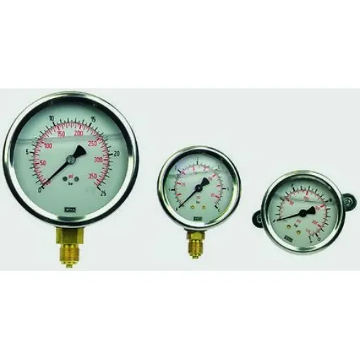 WIKA G 3/8 Analogue Pressure Gauge 40bar Back Entry 100mm Outside Diameter - 7656056 product image