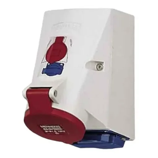 MENNEKES IP44 Wall Mount 5P Right Angle Socket, Rated At 16A, 415 V - 1649 product image
