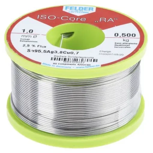Felder Lottechnik Wire, 1mm Lead Free Solder, 217°C Melting Point - 18.841.03037 product image
