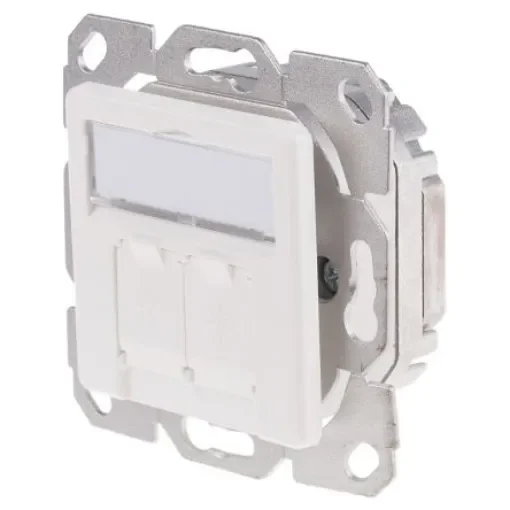 RS PRO Cat5e 2 Way RJ45 Face Plate - 4226060 product image